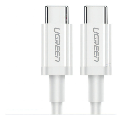 Cable cargador Ugreen Usb-C macho para teléfono móvil, 60 W, premium, 1,5 m, color blanco