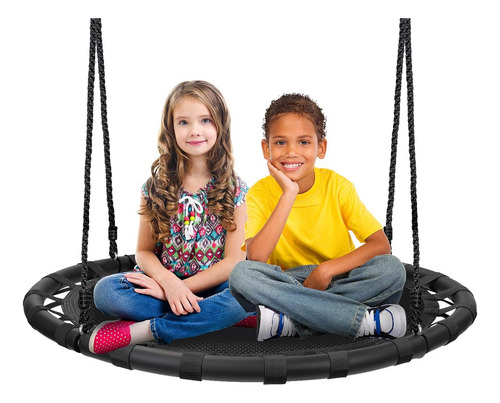 Sorbus Spinner Swing Columpio Redondo Para Niños Indoor Mat