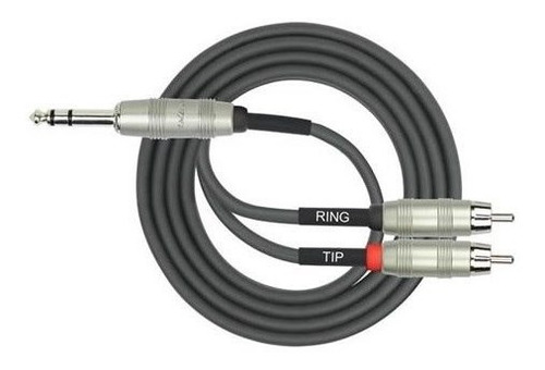 Imagen 5 de 5 de Cable Audio 1,20 Metros Rca A Plug Trs Kirlin Y-344-4ft