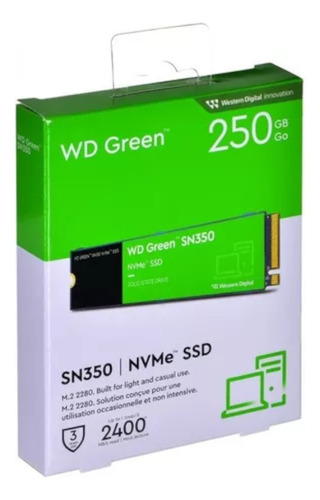 Hd Ssd Nvme 250g Western Digital Wd Green Sn350 Wds250g2g0c