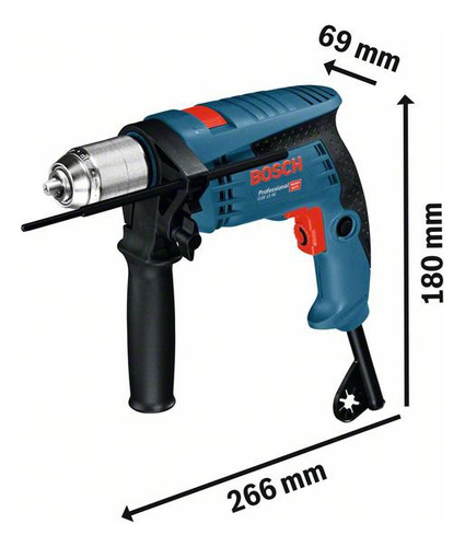 Taladro Percutor Reversible Bosch Gsb 13re 1/2 Con Maletín