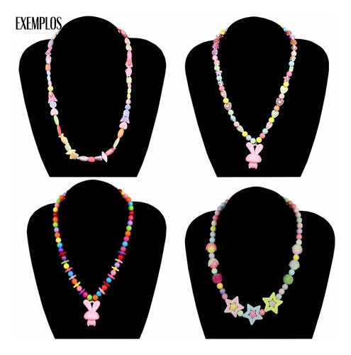 Kit Infantil Diy Fazer Bijuterias Criativas Com Miçangas
