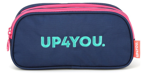 Estojo Escolar Duplo Juvenil Grande 02 Zíper Up4you Luxcel