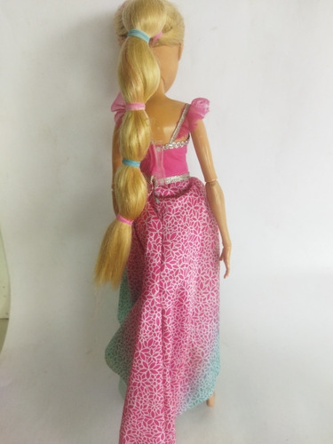 Barbie Princesa Vestido Rosa Cabello Largo 40 Cm (Usado)