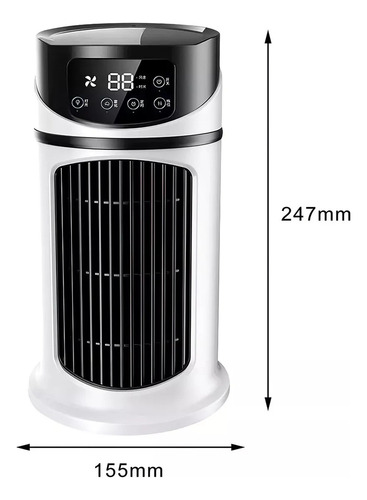 Ambientador Con Ventilador Y Humidificador De Escritorio Usb