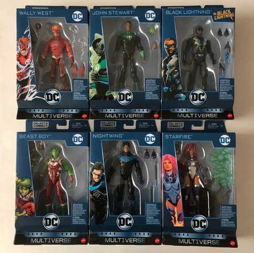 Batman Ninja Wave Teen Titans Completa Baf 6 Figuras Dc Mult (Usado)