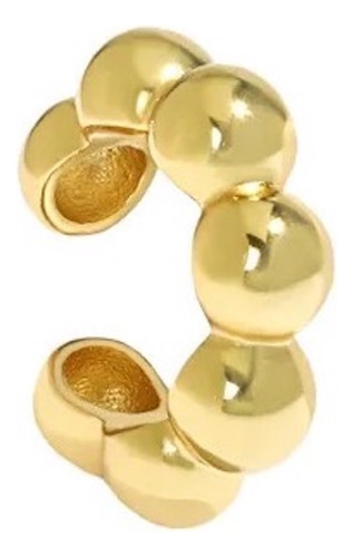 Arete De Plata 925 Oro 18k Ear Cuff Argolla De Cuentas Mujer