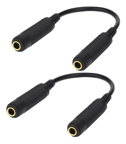 Acoplador Hembra 1 4 2 Conector Adaptador Audio Trs Ts Para