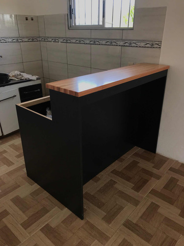 Imagen 2 de 2 de Isla De Cocina + Barra Desayunador Melaminico 18 Mm