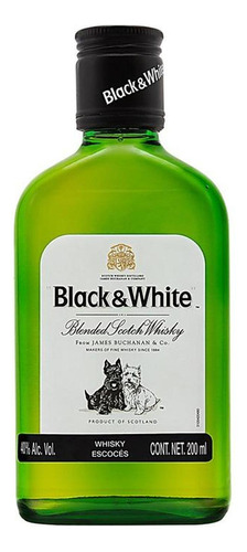 Paquete De 3 Whisky Black And White Blend 200 Ml