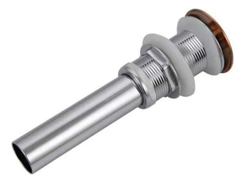 Sopapa Metalica Lavatorio Click Clack Touch Tapon Ceramico Negro