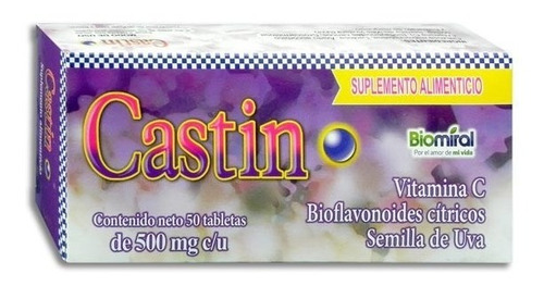 Castin Vitamina C, Bioflavonoides Cítricos C/50 Tab Biomiral