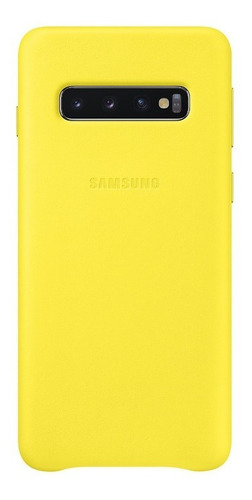 Case Samsung Leather Cover  Para Galaxy S10 Normal Yellow