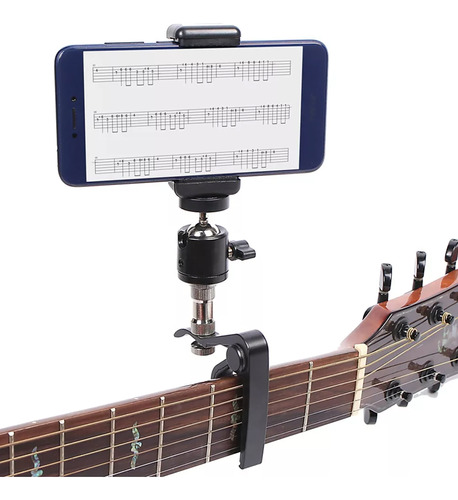 Soporte Porta Celular Para Música Guitarra Bajo Pedestal