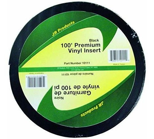 Jr Products 10111 Inserto De Vinilo Premium - Negro, 1  X 10