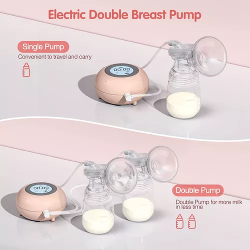 Extractor de leche eléctrico, LCD de alta definición, extractor de leche  portátil, diseño de reflujo, bombas de 2 modos y 9 niveles, extractor de