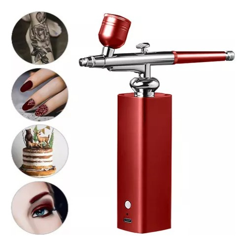 Aerógrafo Recargable Maquillaje Usb Compresor Portátil