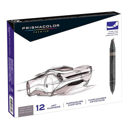 Prismacolor Premier - Set 12 Marcadores Grises Cálidos