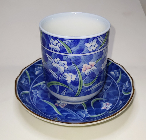 Vaso + Plato De Porcelana Decorativo Acabado De Lujo