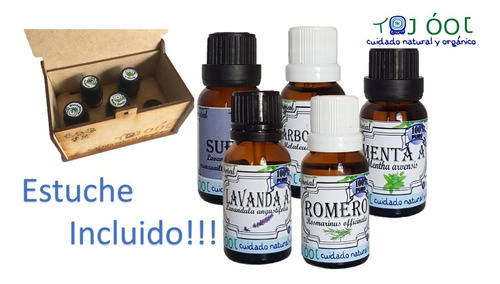 Aceites Lavanda Menta Romero Árbol De Te Sueño 15ml Estuche