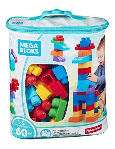 Bolsa Grande De Construccion Mega Bloks, 60 Piezas (classic