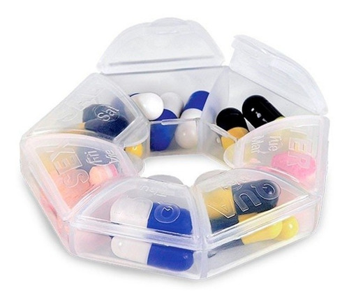 Imagem 2 de 5 de Caixa Porta Comprimido Medicamento Organizador Semana Diário