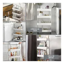 Comprar Pack4 Estante Solido Con Ruedas En Blanco Y+regalo Agendita