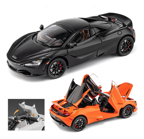 Mclaren 720s Roadster Miniatura Metal Coche Con Luz Y Sonido