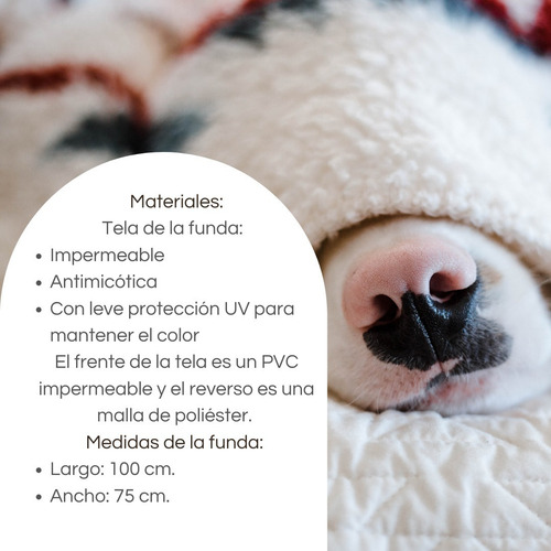 Imagen 5 de 7 de Funda Impermeable Para Colchón De Mascota 100x75 Cm