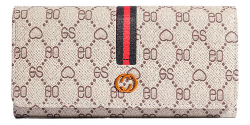 Cartera Simple De Cuero Suave Multifunción Con Hebilla