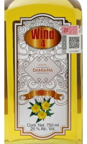 Pack De 12 Crema-licor Wind 4 Damiana 750 Ml