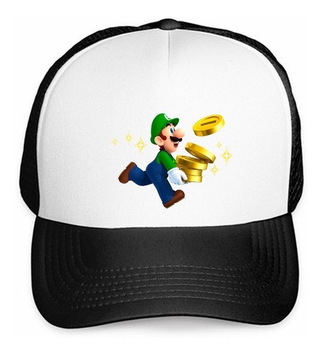 Gorra Mario Bros Luigi Monedas Hermano Nintendo Gamer Unisex