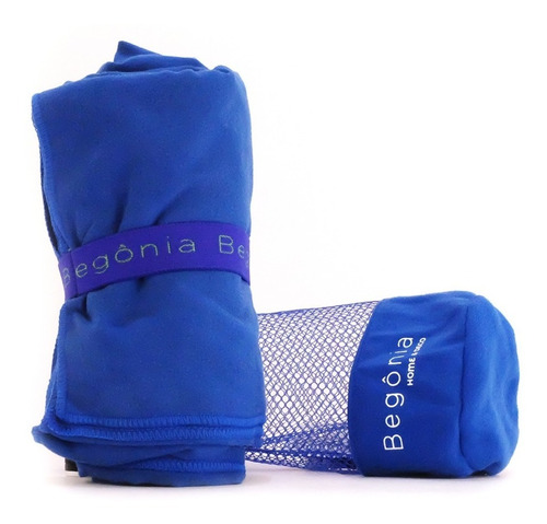 Toalha De Microfibra - Begônia - 80cm X 130cm Azul