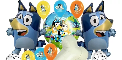 Bluey Cumpleaños Bluey Balloon Bluey y Bingo Puppy Pawty Balloons