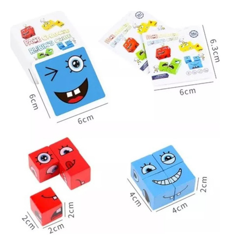 Juego De Expresiones Y Emociones En Madera Emoji Didáctico