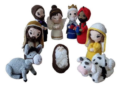 Pesebre Tejido En Crochet Amigurumi 9 Figuras