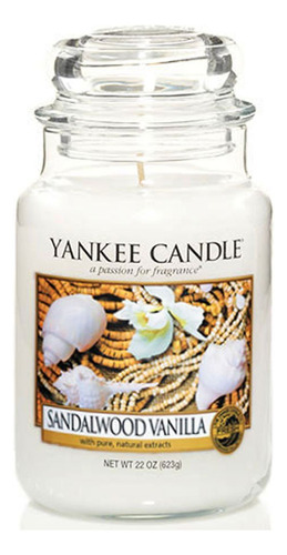 Vela Yankee Grande 22oz Frascos Sandalwood Vainilla