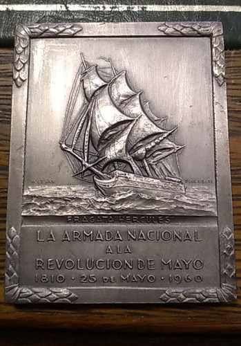 Medalla La Armada Nacional A La Revolucion De Mayo 1960 Exc+