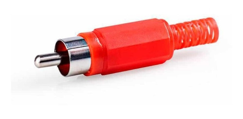 20 X Ficha Conector Plastico Rca Audio Video Rojo Stereo