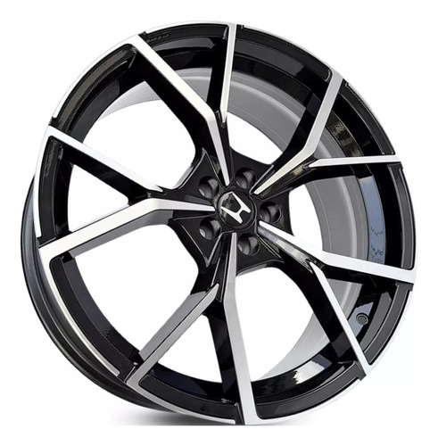 Jogo De Rodas Aro 20 5x114 Honda Civic Hrv K73 Krmai Cor Preto Diamantado