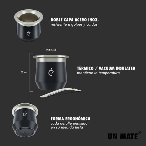 Imagen 6 de 9 de Un Mate - Lunar Grey + Bombilla