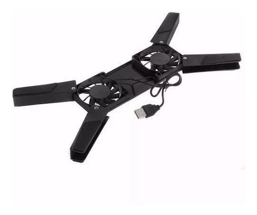 Base Suporte Cooler Duplo Usb Ajustável P Notebook Netbook