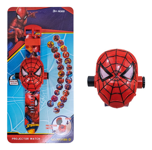 Reloj Proyector Niño Dibujos Animados 24 Imagenes Spiderman