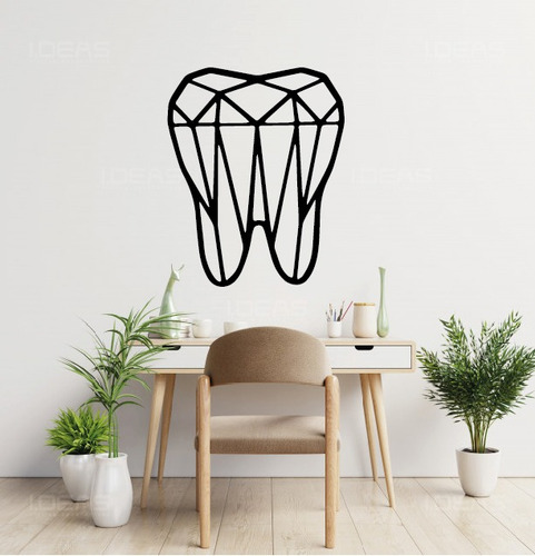 Vinilo Decorativo Muela Minimalista Clínica Dental Dentista