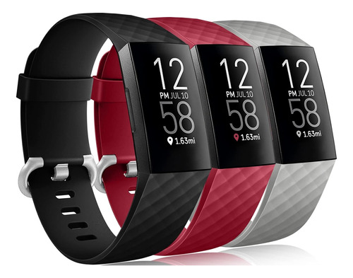 3 Mallas De Reloj Fitbit Charge 4 / Charge 3 / Large