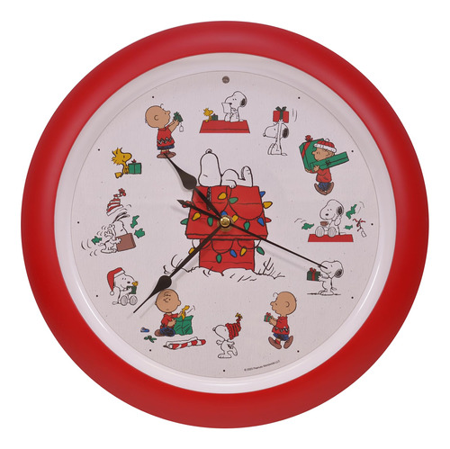 Reloj De Sonido Navideño Con Personajes De Peanuts Y Snoopy