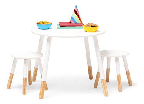 Wildkin Mesa Y Sillas Scandi Para Niños Pequeños Y Niñas El