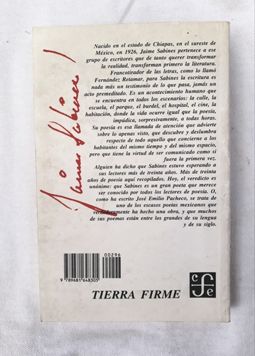 Antología Poética De Jaime Sabines (Usado)