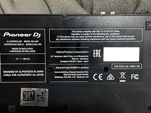 Rekordbox Pioneer Ddj-400 Dj Controller Mixer (Usado)