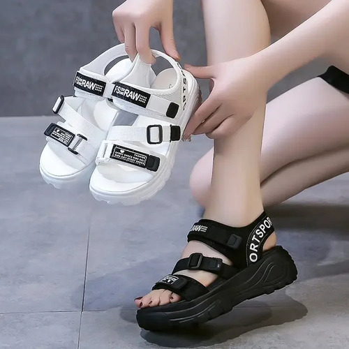 Sandalias Con Plataforma Para Mujer, Zapatos De Playa Con Su